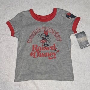 Disney Kids Gray and Red Minnie Mouse T-Shirt